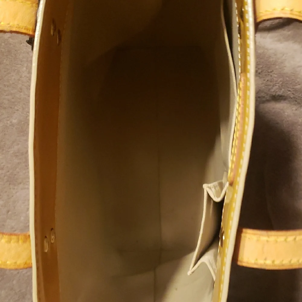 Louis Vuitton Mustard Yellow Embossed Tote - Picture 9 of 12
